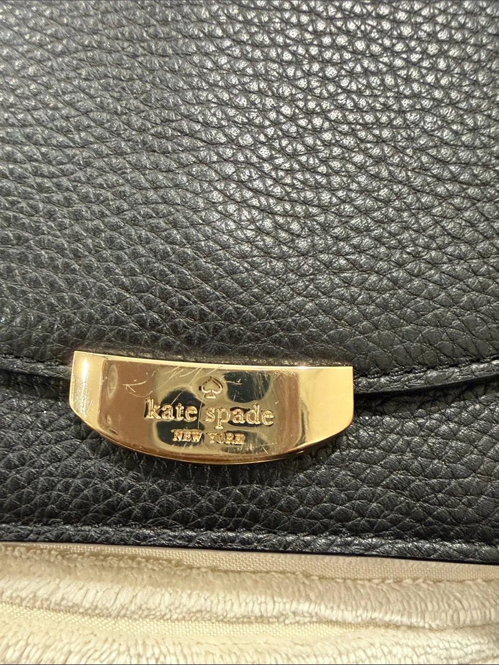 EUC Kate Spade Black Leather Crossbody Wallet Bag
